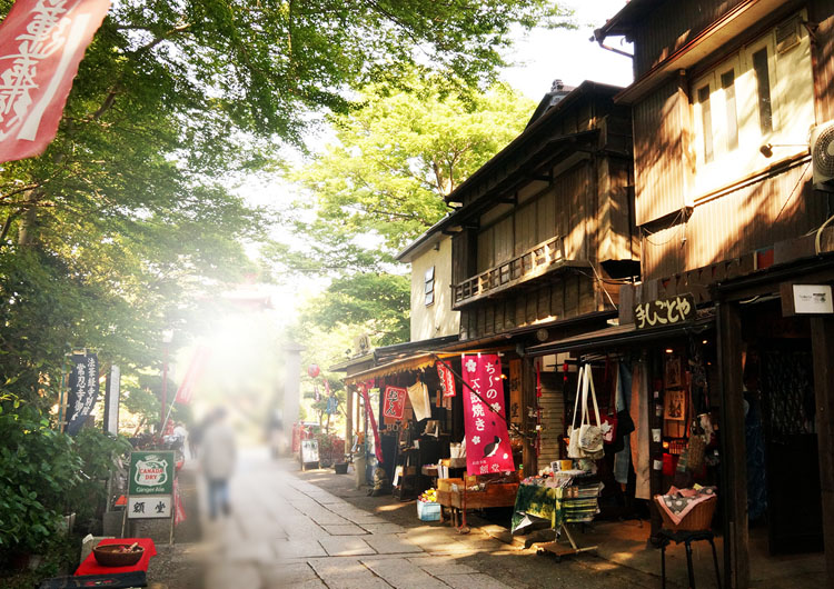 中山法華経寺の参道